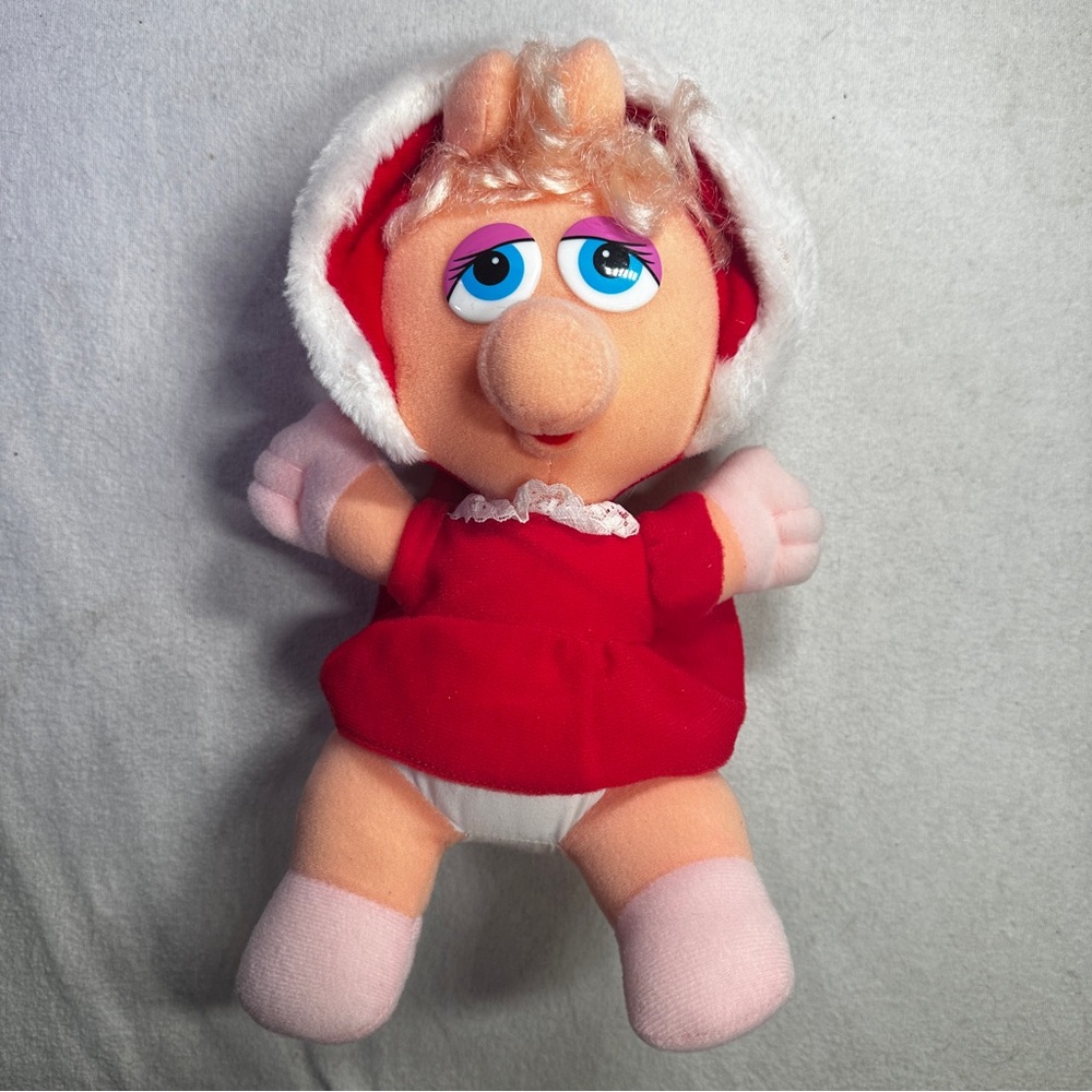 Vintage 1987 Miss Piggy Baby Christmas 10" Plush
Doll Jim Henson